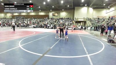 40 lbs Consi Of 8 #1 - Kora Grant, Athlos Wrestling vs Louie Costella, Carson Bulldogs