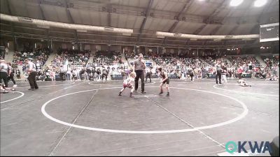 52 lbs Round Of 32 - RJ Thiel, Broken Arrow Wrestling Club vs Piper Schadegg, Skiatook Youth Wrestling