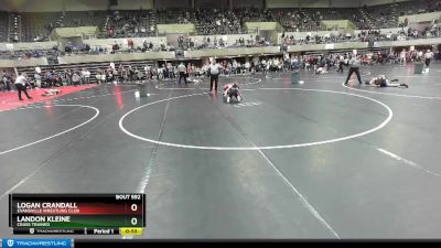 100 lbs Quarterfinal - Landon Kleine, Crass Trained vs Logan Crandall, Evansville Wrestling Club