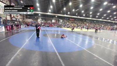 50 lbs Quarterfinal - Harper Zimmer, Boone Wrestling Club vs Jayde Red Tomahawk, Montana Disciples