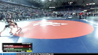 70 lbs Champ. Round 1 - Ryker West, White River Hornets Wrestling Club vs Curtis Hume, Blaine Barracudas Wrestling Club