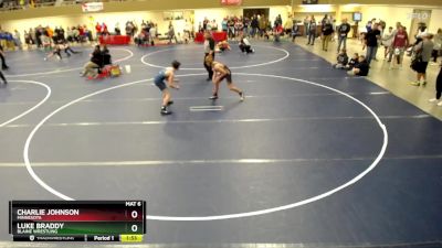 130 lbs Quarterfinal - Luke Braddy, Blaine Wrestling vs Charlie Johnson, Minnesota