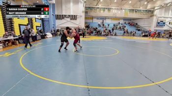 285 lbs Cons. Round 1 - Matt Brunner, Caravel Academy vs Navian Cooper, Polytech