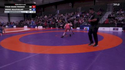 60kg Quarterfinal - Tyson Deane-freeman, Coast Wrestling Academy & Society vs Merric BeauParlant, Lakehead Wrestling Club