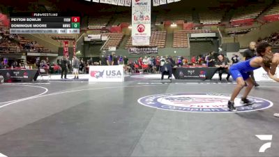 All Cadet Boys Freestyle Lower - 126 lbs Cons. Round 2 - Peyton Bowlin, Frontier High School Wrestling vs Dominique Moore, No Mercy Wrestling Club