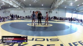 136 lbs Round 2 - Hallie Winslow, Beast Mode Wrestling vs Mya Quarles, Green Machine Wrestling Club