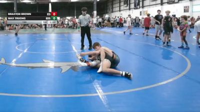 100 lbs Semis (4 Team) - Braxton Brown, BELIEVE TO ACHEIVE vs Max Truong, NOVA WRESTLING CLUB