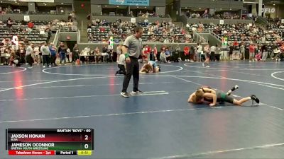 60 lbs Cons. Round 2 - Jameson OConnor, Gretna Youth Wrestling vs Jaxson Honan, BJSA