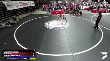 130 lbs Round 2 (16 Team) - Aubree Kooren, KCWA-FR vs Andria Anderson, IEWA-FR