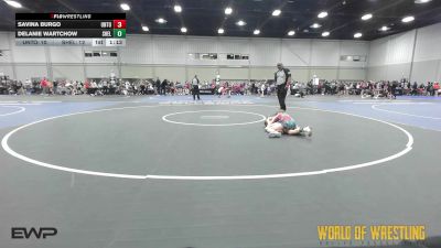 65 lbs Rr Rnd 2 - Savina Burgo, Untouchables Girls Black vs Delanie Wartchow, Shelton Wrestling Academy K-6