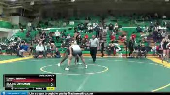 165 lbs Cons. Round 4 - Blaine Chrisman, MEDINA vs Daryl Brown, SOLON