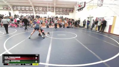 138 lbs Semifinal - Kaiya Johnston, Casteel vs Mya Tsinnijinnie, Page High School