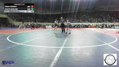 105 lbs Consi Of 8 #1 - Anika Hanson, Lawton IKE vs Zailyn Garland, Sand Springs Jr High