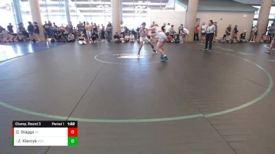 126 lbs Champ. Round 3 - Zachary Klarcyk, Porterville vs Cael Staggs, Nevada Elite