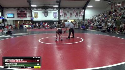 Round 1 - Sophia Patterson, Mount Pleasant Youth Wrestling vs Amira Estes, Fort Madison Wrestling Club