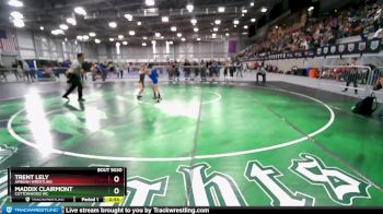 62-63 lbs Round 1 - Maddix Clairmont, Cottonwood WC vs Trent Lely, Ambush Wrestling