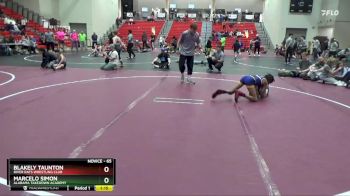 65 lbs 1st Place Match - Marcelo Simon, Alabama Takedown Academy vs Blakely Taunton, River Rats Wrestling Club