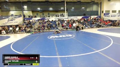 149 lbs Cons. Round 3 - Jared Gumila, North Central College vs Hagan Taylor, Loras