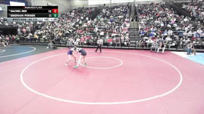 6A 110 lbs 3rd Place Match - Emerson Purser, Corner Canyon vs Rachel Bee, Fremont