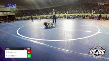 58 lbs Rr Rnd 3 - Kamdyn Carver, D3 Wrestling Cluib vs Ayden Thomas, OKC Saints Wrestling