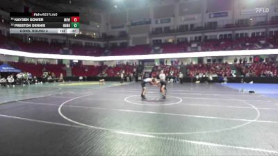 138 lbs Cons. Round 3 - Kayden Gower, Mountain View vs Preston Dennis, Rocky Mountain