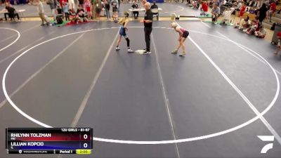 81-87 lbs Round 2 - Rhilynn Tolzman, MN vs Lillian Kopcio, IL