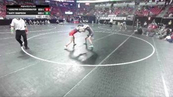 Girls 107 lbs Champ. Round 1 - Ashlynn Schiedermayer, Neenah-Girls vs Katy Simpson, Hudson-Girls