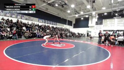 110 lbs Champ. Round 1 - Rebecca Dezan, Upland vs Melissa Acosta, West Covina