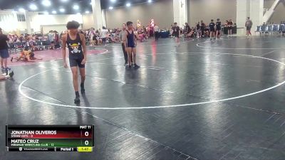 120 lbs Finals (8 Team) - Mateo Cruz, Miramar Wrestling Club vs Jonathan Oliveros, Straw Hats