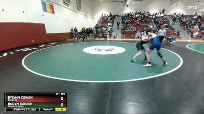 150 lbs Quarterfinal - Bodyn Burash, Thunder Basin vs Rylynn Cowan, Douglas