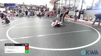 52 lbs Quarterfinal - Maddox Thompson, Newkirk Takedown Club vs Richard DeBelle, Perry Wrestling Academy