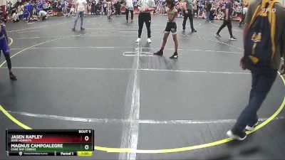 75 lbs Quarterfinal - Jasen Rapley, Dixie Hornets vs Magnus Campoalegre, Cane Bay Cobras