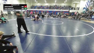 190 lbs 1st Place Match - Seth Martin, Post Falls vs Asa Knutson, Hanford