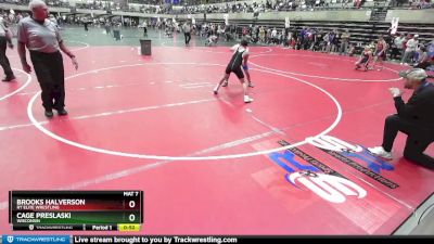 105 lbs Quarterfinal - Cage Preslaski, Wisconsin vs Brooks Halverson, RT Elite Wrestling