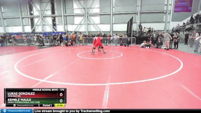 175 lbs Cons. Semi - Kemble Maule, Askeo International Mat Club vs Lukas Gonzalez, Washington