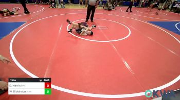 75 lbs Consolation - Dakota Harris, Bartlesville Wrestling Club vs Weston Dickinson, Jenks Trojan Wrestling Club