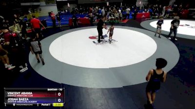 70 lbs Round 3 - Vincent Abania, Oakdale Wrestling Club vs Josiah Baeza, Amateur Wrestling Academy