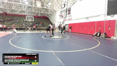 285 lbs Champ. Round 1 - Julian Bilezikjian, Rio Hondo College vs Raymond Malo Gonzalez, East Los Angeles College