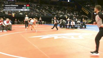 155 Class 2 lbs 1st Place Match - Natalie Edmisson, Nixa vs Halen Phillips, Francis Howell Central