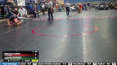 3 - 144 lbs Cons. Round 2 - Stevie Wood, Liberty HS (Bedford) vs Davis Henritze, Cave Spring