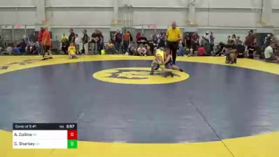 M-80 lbs Consi Of 8 #1 - Alexander Collins, PA vs Cameron Sharkey, OH