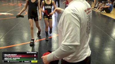 PW-8 lbs Quarterfinal - Bentley Hunter, Morning Sun Tigers vs Dillon Batey, Bettendorf Wrestling Club