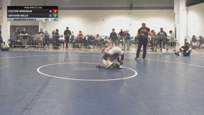 100 lbs Quarterfinal - Colton Wiseman, IN vs Aviyahn Mills, GA