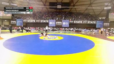 Girls 1B/2B/1A 130 5th Place Match - Grace Woosley, Davenport (Girls) vs Morgan Hendrickson, Republic-Curlew (Girls)