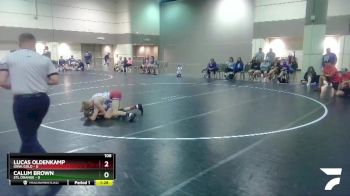 106 lbs Round 1 (6 Team) - Lucas Oldenkamp, Iowa Gold vs Calum Brown, STL Orange