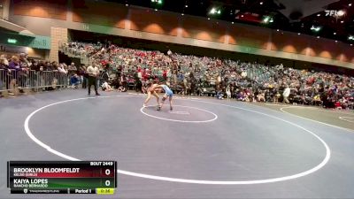 100 lbs Cons. Round 2 - Kaiya Lopes, Rancho Bernardo vs Brooklyn Bloomfeldt, Kelso (Girls)