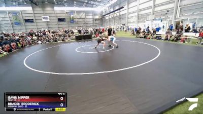 126 lbs Quarters & 1st Wb (16 Team) - Gavin Nipper, TEAM NC vs Braden Broderick, Michigan Blue