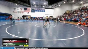 115 lbs Cons. Round 2 - Gage Burkett, Centennial Middle School vs Andrew McKinney, Laramie Middle School