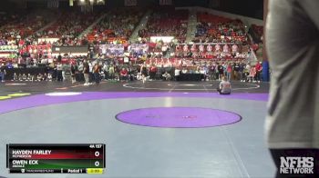 4A 157 lbs Semifinal - Owen Eck, Andale vs Hayden Farley, McPherson