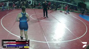 135 lbs Quarterfinal - Taydem Uyemura, Hawaii vs Madison Worden, Nevada